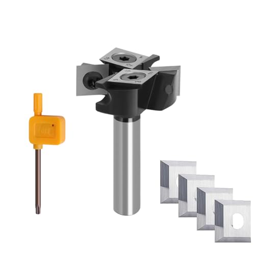 HUHAO CNC �X�|�C���{�[�h�\�ʃ��[�^�[�r�b�g 5/16�C���` �V�����N�A1-1/2�C���` �؍풼�a�A�X���u�t���b�g�j���O���[�^�[�r�b�g�A2+2�t���[�g�C���T�[�g���d�ؐ��v���[�i�[���[�^�[�r�b�g�A�؍H�p�v���[�j���O�r�b�g