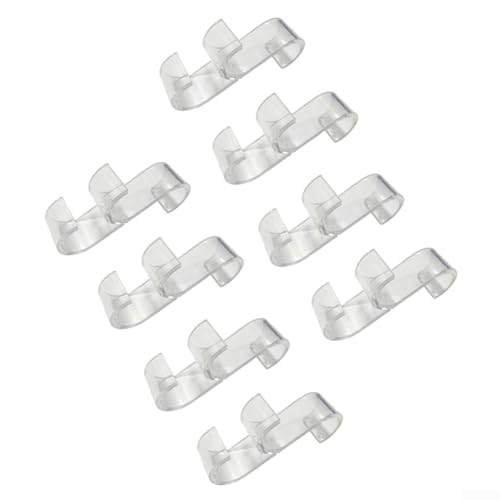 Gancho de radiador para secado de toallas y ropa, colgador de riel calefactor de plástico, 94 x 64 mm, paquete de 8, compatible con uso en baño, lavandería, negro/blanco/transparente (transparente)