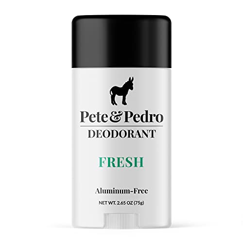 Pete & Pedro FRESH NATURAL DEODORANT | Natural, Aluminum-Free Deodorant - Eucalyptus & Spearmint Scent For Men & Women | Odor-Control, Sweat Protection | Paraben Free, Vegan | Shark Tank 2.65 oz.