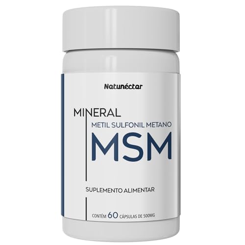 MSM Metilsulfonilmetano 500mg 60 Capsulas Lesões e Articulações M...