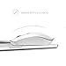 immagine 1JOYACCESS Tastiera e Mouse Wireless,Slim Compatto Tastiera Wireless con Numerica,2.4Ghz Stabile,Mouse Ergonomico Silenziosa Portatile da 2400 DPI per PC,Computer,Laptop(QWERTY Italiano)-Argento Bianco