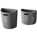 壁掛けゴミ箱 ミニ 車載 オフィス 分離 簡単 洗浄 小物収納 穴あけ不要 キッチン 家庭用 おもちゃ レゴ 収納 コンパクト 省スペース (M+L,灰色)