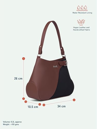 Image of ZOUK Ira Handbag | Stylish Women's Handbag | Luxury Shoulder Bag for Women | Trendy | Fancy Ladies Handbags | Small Purse for Events | Water-Resistant