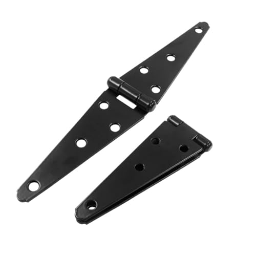 Bisagras de puerta de acero inoxidable resistentes con cierre automático, paquete de 2 bisagras de correa reversibles con tornillos para vallas, puertas de madera, puertas de armario y uso al aire