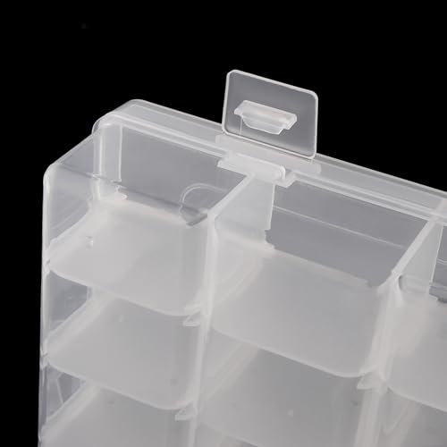 ZEONHEI 4 Pack 36 Grids Clear Bead Storage Box, Plastic Earring Divider Box - Image 3