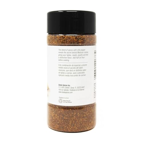 Image of Badia Fajita Seasoning, Sazonador para Fajitas, 9.5 oz - Zesty Tex-Mex Spice Blend for Fajitas