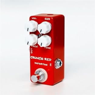 Based on the MI Crunch Box Pedal Its compact design takes us very little real estate. It will fit anywhere you desire on your pedal board. But don't let the small size fool you. This pedal produces heavy crunch to fiery distortion sounds. Controls: V...