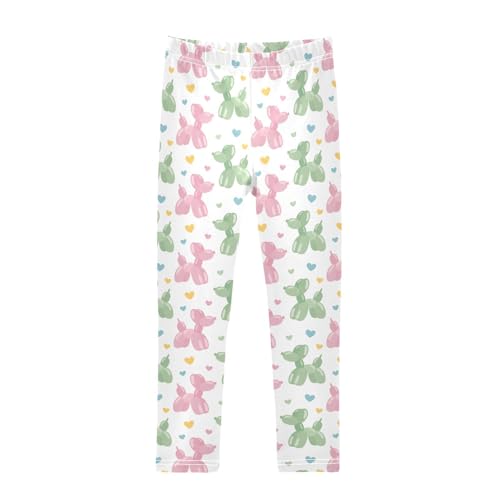 Colorful Balloon Girls Leggings,Workout Leggings for Girls Toddler Athletic Leggings Size for 3-10T