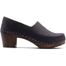 Sandgrens Handmade Swedish High Heel Wood Closed-Back Clogs for Women | Bridget
