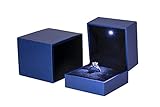 ringetui hochzeit SPEZIFIKATION: Karton+Samt; Größe: 5.8*5.8*4.5 cm;beinhaltet Ringschachtel Schutzschicht 6.8*6*5.5cm.Farbe:Blau.
