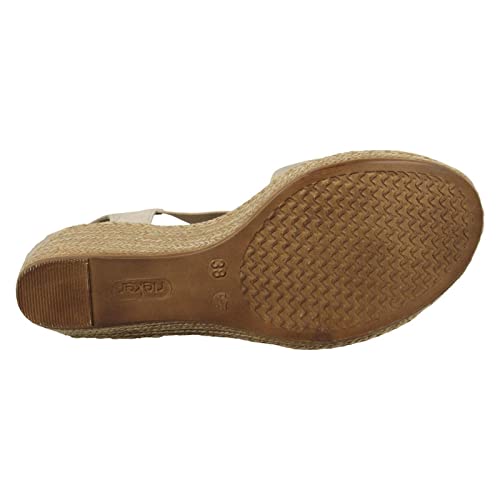 Image of Rieker 624H6 Fanni Women's Wedge Sandals - Lightweight, Comfortable and Supportive - Slip On Sandals with Cushioned Insole and High Wedge for Everyday Stylish Wear