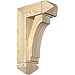 Ekena Millwork BKT0604X14X22IMP03RDF Imperial Arts and Crafts Rough Sawn Bracket w/Offset Brace, Douglas Fir