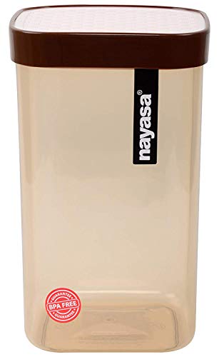 Image of Nayasa Superplast Plastic Fusion Container 1.5 Litre, Set of 3, Brown