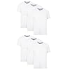 Hanes Mens Undershirt Packs, Stay-Tucked Soft Cotton Undershirts, Best Undershirts for Men, White/Black/Asstd Multipacks - White - 6 Pack XX-Large