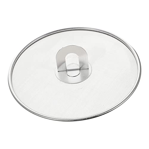 MUCKLILY Convenient Spill Splatter Screen with Handle Oil Separator for Cooking Frying Pan Kitchen Use Easy to Clean Prevents Hot Oil Splatter