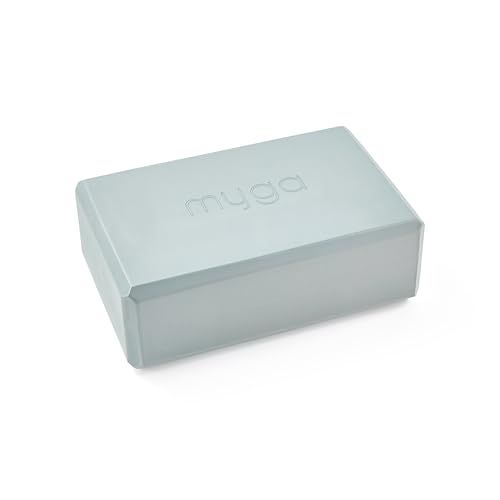 MYGA Yoga Block - High-Density EVA Foam Yoga Brick - Non-Slip, Lightweight & Durable Exercise Block for Pilates, Stretching and Flexibility at Home & Gym - Choice of Colour (Teal)