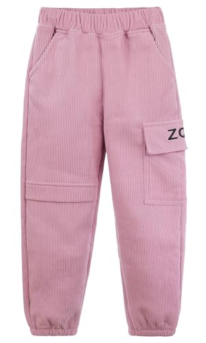 Happy Cherry Toddler Boys Girls Corduroy Pants Cargo Sweatpants Solid Elastic Waist Casual Pull On Plain Long Trousers