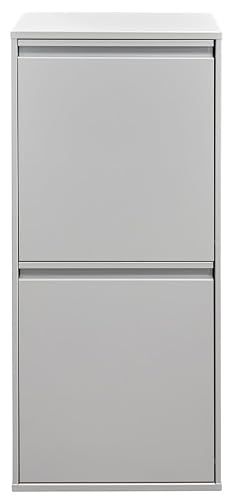 Arregui Basic CR402-B kosz na śmieci i recykling z 3 przegródkami, 11+11+23 l (45 l) | z pojemnikami do pakowania i organicznymi | kuchenne kosze na śmieci, pojemniki do recyklingu, szary