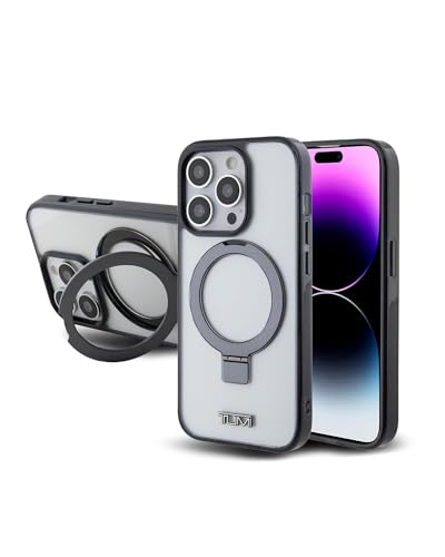 CG MOBILE TUMI Phone Case [Official Licensed] Magnetic Compatible, Silicone Metallic Case with Stand Function Protective Case/Cover Compatible with iPhone 15 Pro (6.1-Inch) 2023 - White Deal