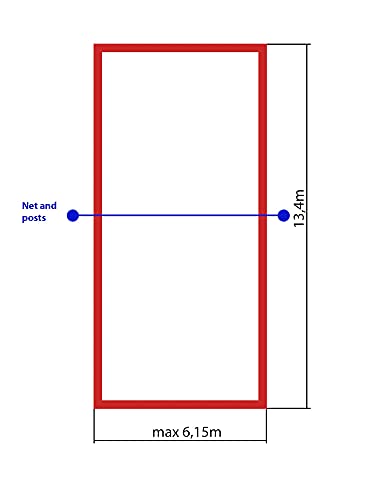 RomiSport Linien für Badminton Spielfeldmarkierung Courtline max. 6.15 x 13.4 m Linien zum Badminton Breite 4cm Markierung Gelb Rasen Sand Ankerhaken (Gelb)