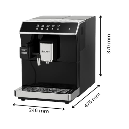 Image of Budan X7 Fully Automatic Espresso Touchscreen Coffee Machine | Bean-To-Cup Coffee at 19 Bar pressure | Espresso,Cappuccino,Milk Foam System | Best For Home & Office | 1-Year Warranty