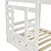 LTGB Bunk Bed for Kids, Bunk Bed with Storage, Children Cabin Bed Single Bed with Window for Kids, Twin Sleeper 190x90 cm, Solid Pine Wood, 3FT -White LTGB Bunk Bed for Kids, Bunk Bed with Storage, Children Cabin Bed Single Bed with Window for Kids, Twin Sleeper 190x90 cm, Solid Pine Wood, 3FT -White