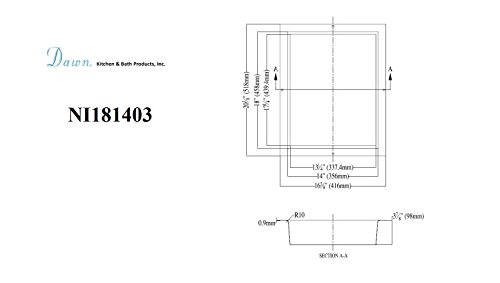 Dawn Ni181403 Sand Coating Tile On Shower Niche With One Stainless Steel Support Plate #TOP1