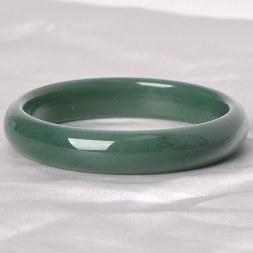 Green Natural Jade Bangle Bracelet for Women Healing Protection Good Luck Natural Gemstone Fengshui Jewelry for Wife Mother's Day Gift for Mom (Green, 56-58mm diameter)3