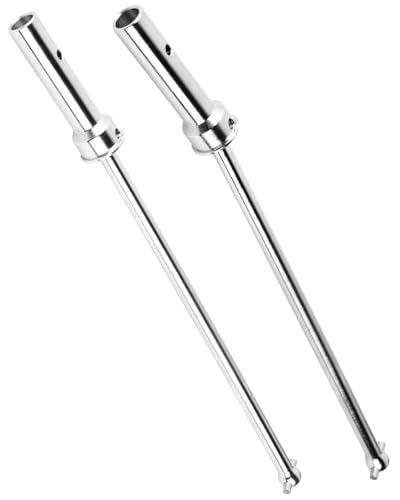BRCatWPark RC Drive Shaft Axles Upgrades Part for Arrma 1/5 KRATON 8S BLX,Outcast 8S BLX,#45 Steel Front Rear Driveshaft CVD Hop-up,Silver(2PCS)
