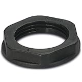PHOENIX CONTACT A-INL-NPT1/2-P-BK Gegenmutter, 1/2 Zoll NPT für Gewinde, Schwarz, 10 Stück