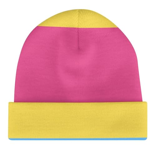 Pansexual Pride Flag Kids Beanie Hat for for Girls Boys Children Cap Winter Knitted Chemo Cancer Headwear Accessories Gifts Decoration Black4