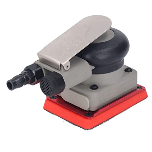 Air Sander, 10000RPM 1/4in Air Orbital Sander PT Inlet Palm Sander Square Pneumatic Sanding Machine for Wood Metal Polishing Car Waxing Rust Removal