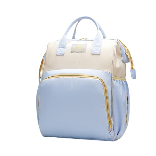 Chickwin Mochilas de Pañales para Bebé, Impermeable Grande Bolsas Multifuncionales Mochila Maternidad Pañalera para Mamá y Papá (Azul,38 * 25 * 17cm)