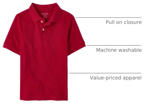 Image of The Children's Place Boys' Uniform Short Sleeve Pique Polo