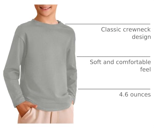 Image of Haloumoning Kids Boys Long Sleeve Crewneck T-Shirts Tee Tops 5-14 Years