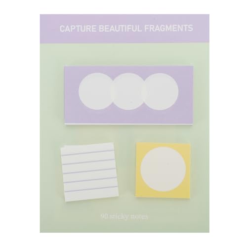 CAPASTEC 付箋 文房具 可愛い メモ帳 メモ用紙 シール 便利シール 強粘着 見出し しおり 勉強 仕事 30枚×3パッド パープル ホワイト イエロー