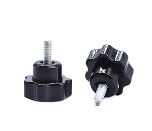 5個 M4 M5 M6 プラムハンドルネジ 炭素鋼 7つ星ハンドルクランプサムハンドスクリューボルト(35mm,M6(Head 25mm) 5pcs)