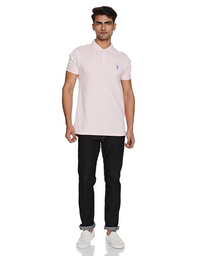 Image of U.S. Polo ASSN. Men's Cotton Slim Fit Solid Polo Shirt