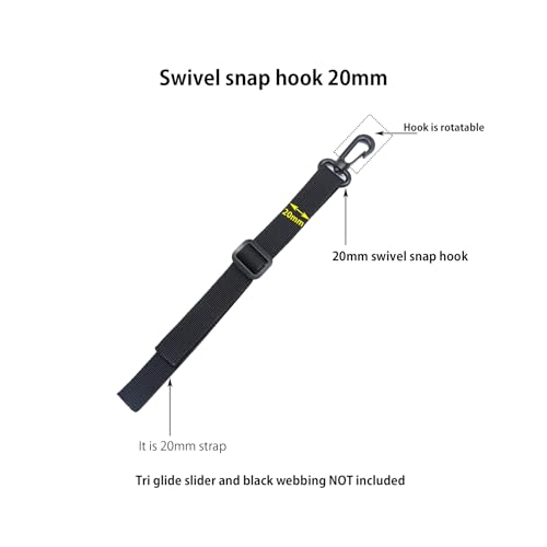 Baikeen Plastic Snap Hooks,Plastic Swivel Snaphook Push Gate Clip Rotary Snaphook Rotate Claw Snap Clip Buckle Clasp Hooks for Strap (20mm(0.75") - Image 2