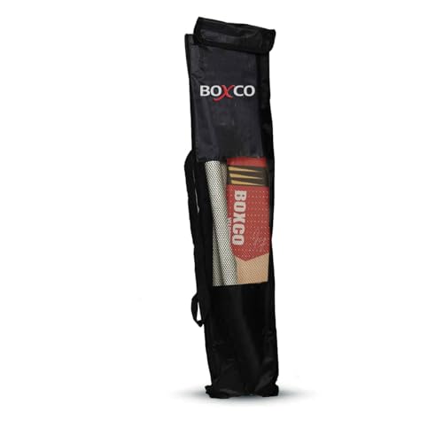 Image of Boxco Velocity Full Size Wooden Cricket Kit - Includes Full Size Capsule Cricket Bat, 3 Wickets, Heavy Tennis Cricket Ball, 2 Bails & Carry Bag