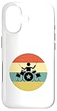 Fácil instalación Carcasa para iPhone 17 Batería para Hombre Vintage Retro Idea Regalo Baterista Drums