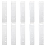 Tiardey 10pcs Swipe Card Id Holder Half Card Vertical Clear Plastic Swipe Card Holder Half Side Id Holder Hard Easy Slide Badge Holder for Swipe Id Credit Card