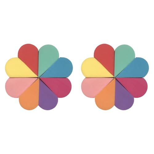 16 spugne per trucco per il viso, riutilizzabili a forma di petalo, mini spugne per pittura del viso, spugnette per cipria, spugnette per cipria, correttori e spugne per il trucco del viso