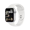 Apple Watch SE (2nd Gen) (GPS, 44mm) - Silver Aluminium Case with White Sport Band, Regular (Renewed)
