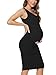 Liu & Qu Women's Maternity Sleeveless Tank Dresses Side Ruching Bodycon Dress for Daily Wearing or Baby Shower