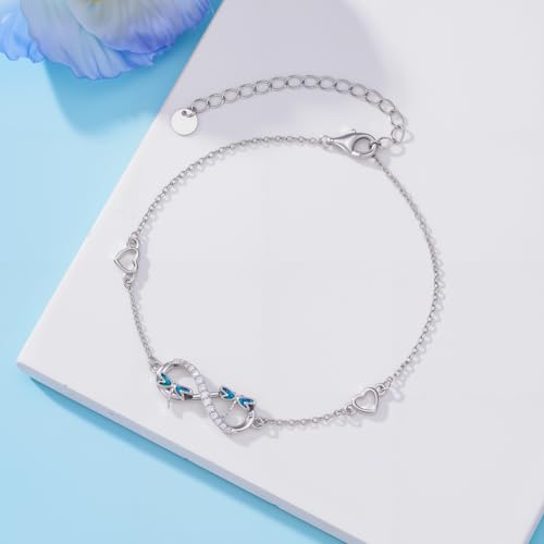Image of Ankle Bracelets for Women 925 Sterling Silver Layered Sea Turtles /Elephant /Wave Anklet Animal Bracelet Summer Ocean Beach Jewelry Mothers Day Gifts for Women