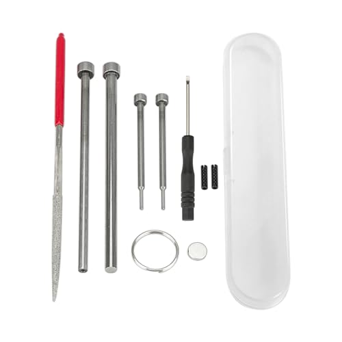 Für Volkswagen Schlüsselanhänger Gehäuse mit Stahl Pin Removal Tool Nadelfeile Für VW Jetta Golf Skoda Transporter Seat Octavia Polo B5 Leon Tiguan Touran Sharan MK6 Scirocco Jetta Passat Bettle (D)