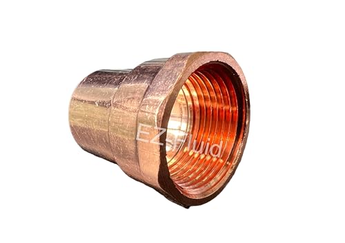 EZ-FLUID Plumbing 1-1/2" C X FIP LF Copper Female Adapter Pressure Copper Fitting,Sweat Solder Connection for Residential,Commercial. (1 Pack)