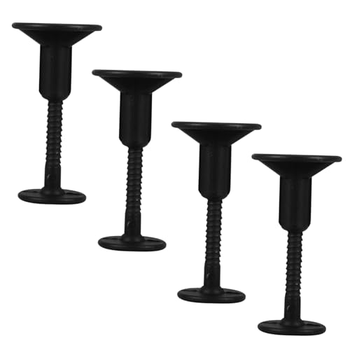 4pcs Black Paddleboard Fin Bolt Canoeing Foot Buckle Abs Surf Hat Safety Surf Leash Plug