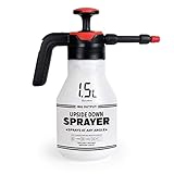FOSHIO 0.4 Gallon Garden Pump Sprayer, 1.5L Portable Hand Pump Pressure Water Spray Bottles with Adjustable Nozzle Trigger Lock Sprayer for Home, Lawn and Car Detailing